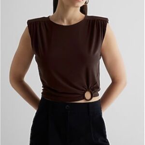 NWT Express Skimming Padded Shoulder O-Ring Boxy Tank